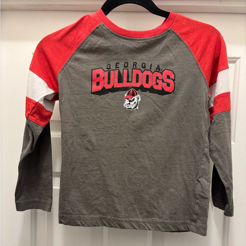Rivalry Threads Georgia Bulldogs Kids Long Sleeve Tee - Red White Gray